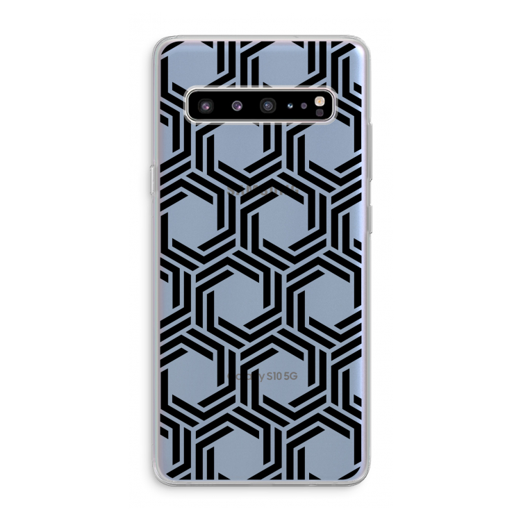 CaseCompany Geometrisch patroon: Samsung Galaxy S10 5G Transparant Hoesje