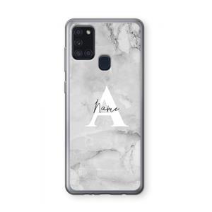 CaseCompany Ivory Marble: Samsung Galaxy A21s Transparant Hoesje