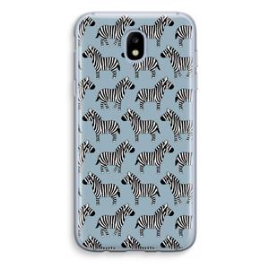 CaseCompany Zebra: Samsung Galaxy J5 (2017) Transparant Hoesje