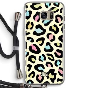 CaseCompany Leopard pattern: Samsung Galaxy S7 Edge Transparant Hoesje met koord