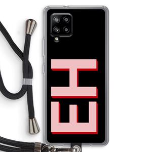CaseCompany Monogram: Samsung Galaxy A42 5G Transparant Hoesje met koord