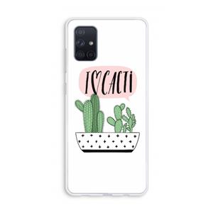 CaseCompany I love cacti: Galaxy A71 Transparant Hoesje