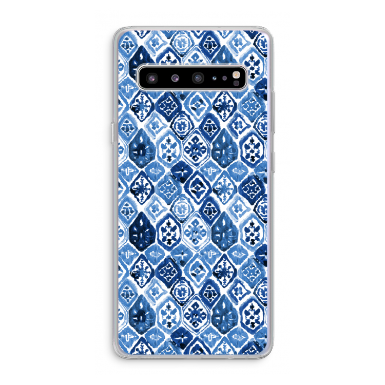 CaseCompany Blauw motief: Samsung Galaxy S10 5G Transparant Hoesje