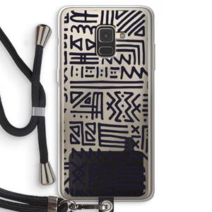 CaseCompany Marrakech print: Samsung Galaxy A8 (2018) Transparant Hoesje met koord