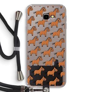 CaseCompany Pony: Samsung Galaxy J4 Plus Transparant Hoesje met koord