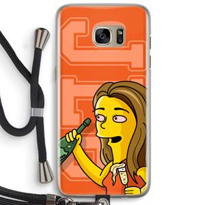 CaseCompany Jamie Lee Simpson: Samsung Galaxy S7 Edge Transparant Hoesje met koord