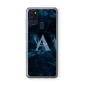CaseCompany Midnight Marble: Samsung Galaxy A21s Transparant Hoesje