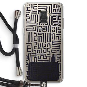 CaseCompany Moroccan Print: Samsung Galaxy A8 (2018) Transparant Hoesje met koord