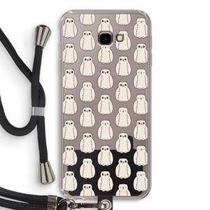 CaseCompany Uilen: Samsung Galaxy J4 Plus Transparant Hoesje met koord