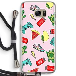 CaseCompany Things Jamie Loves: Samsung Galaxy S7 Edge Transparant Hoesje met koord