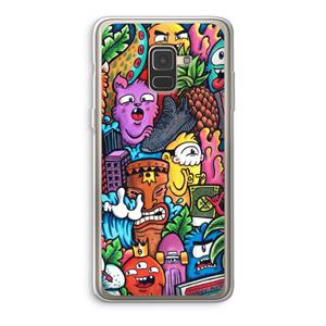 CaseCompany Vexx Mixtape: Samsung Galaxy A8 (2018) Transparant Hoesje