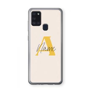 CaseCompany Amber Script: Samsung Galaxy A21s Transparant Hoesje