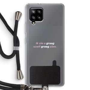CaseCompany uzelf graag zien: Samsung Galaxy A42 5G Transparant Hoesje met koord