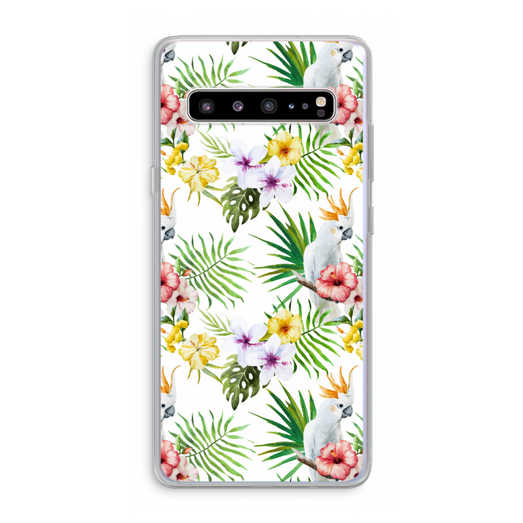 CaseCompany Gele kuif: Samsung Galaxy S10 5G Transparant Hoesje