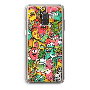 CaseCompany Vexx City: Samsung Galaxy A8 (2018) Transparant Hoesje