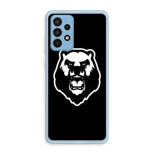 CaseCompany Angry Bear (black): Samsung Galaxy A52 Transparant Hoesje