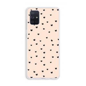 CaseCompany Kleine kattenkopjes: Galaxy A71 Transparant Hoesje