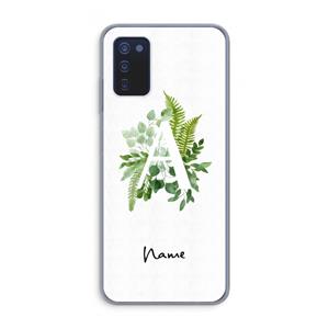 CaseCompany Green Brush: Samsung Galaxy A03s Transparant Hoesje