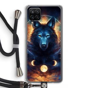 CaseCompany Wolf Dreamcatcher: Samsung Galaxy A12 Transparant Hoesje met koord