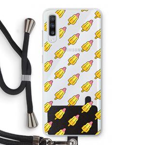 CaseCompany Waterijsjes: Samsung Galaxy A70 Transparant Hoesje met koord