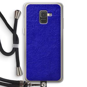 CaseCompany Majorelle Blue: Samsung Galaxy A8 (2018) Transparant Hoesje met koord