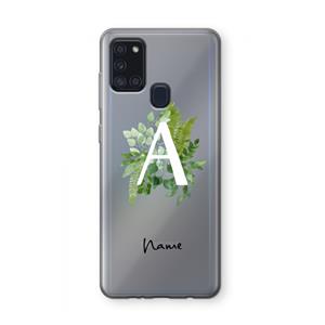 CaseCompany Green Brush: Samsung Galaxy A21s Transparant Hoesje