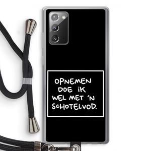 CaseCompany Schotelvod: Samsung Galaxy Note 20 / Note 20 5G Transparant Hoesje met koord