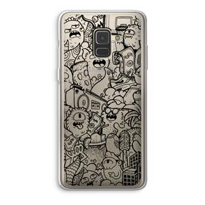 CaseCompany Vexx Black City : Samsung Galaxy A8 (2018) Transparant Hoesje