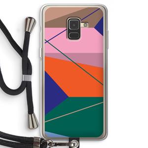 CaseCompany Gestalte 1: Samsung Galaxy A8 (2018) Transparant Hoesje met koord