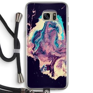 CaseCompany Cosmic Silence: Samsung Galaxy S7 Edge Transparant Hoesje met koord