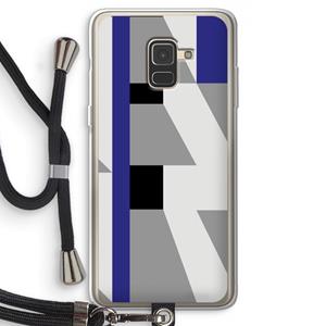 CaseCompany Gestalte 2: Samsung Galaxy A8 (2018) Transparant Hoesje met koord