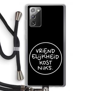 CaseCompany Vriendelijkheid: Samsung Galaxy Note 20 / Note 20 5G Transparant Hoesje met koord