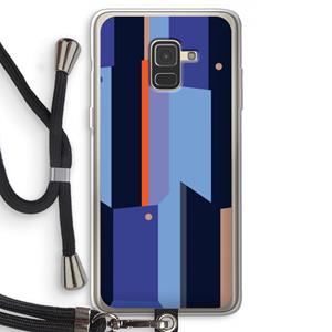 CaseCompany Gestalte 3: Samsung Galaxy A8 (2018) Transparant Hoesje met koord