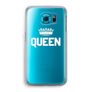 CaseCompany Queen zwart: Samsung Galaxy S6 Transparant Hoesje