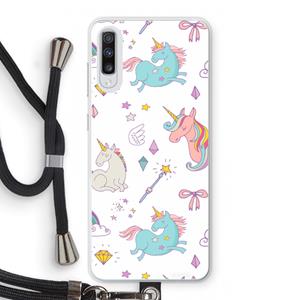 CaseCompany Fantasiewereld: Samsung Galaxy A70 Transparant Hoesje met koord