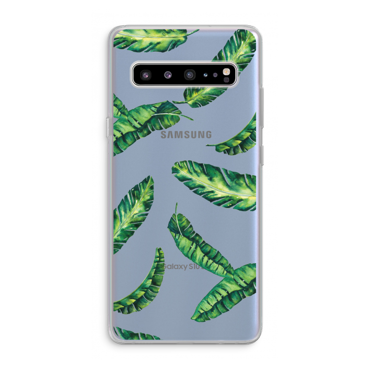 CaseCompany Lange bladeren: Samsung Galaxy S10 5G Transparant Hoesje