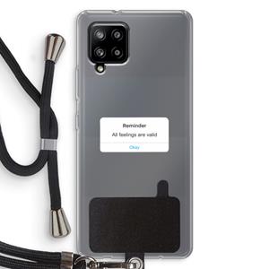 CaseCompany Reminder: Samsung Galaxy A42 5G Transparant Hoesje met koord