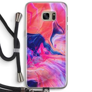 CaseCompany Earth And Ocean: Samsung Galaxy S7 Edge Transparant Hoesje met koord
