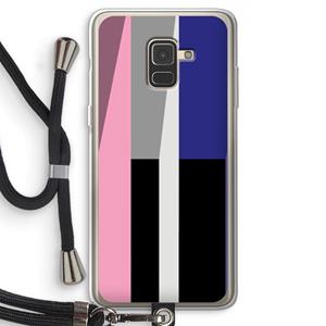 CaseCompany Gestalte 4: Samsung Galaxy A8 (2018) Transparant Hoesje met koord