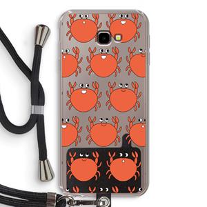 CaseCompany Krab: Samsung Galaxy J4 Plus Transparant Hoesje met koord