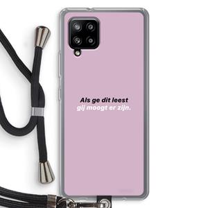 CaseCompany gij moogt er zijn: Samsung Galaxy A42 5G Transparant Hoesje met koord
