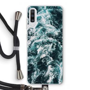CaseCompany Zee golf: Samsung Galaxy A70 Transparant Hoesje met koord