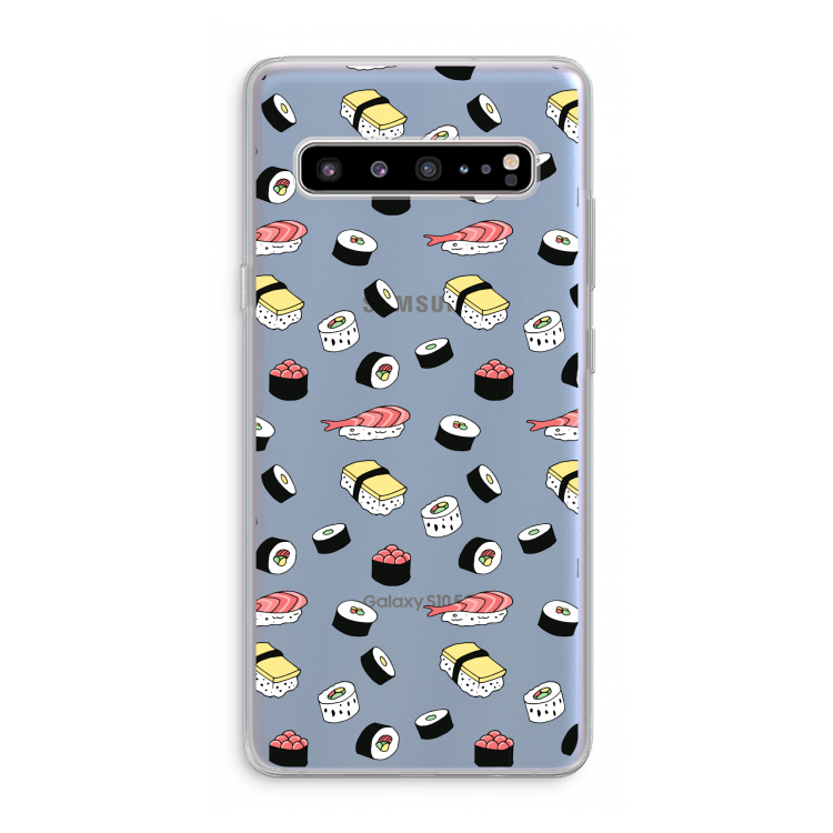 CaseCompany Sushi time: Samsung Galaxy S10 5G Transparant Hoesje
