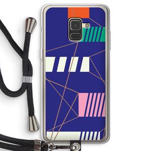 CaseCompany Gestalte 5: Samsung Galaxy A8 (2018) Transparant Hoesje met koord