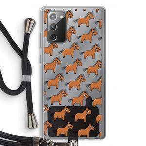 CaseCompany Pony: Samsung Galaxy Note 20 / Note 20 5G Transparant Hoesje met koord