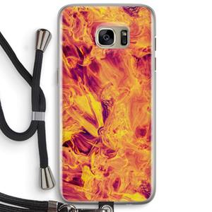 CaseCompany Eternal Fire: Samsung Galaxy S7 Edge Transparant Hoesje met koord