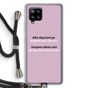 CaseCompany gij zijt ook iemand: Samsung Galaxy A42 5G Transparant Hoesje met koord