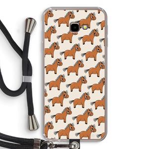 CaseCompany Pony: Samsung Galaxy J4 Plus Transparant Hoesje met koord