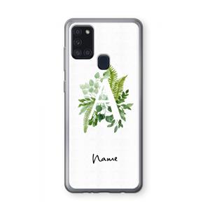 CaseCompany Green Brush: Samsung Galaxy A21s Transparant Hoesje