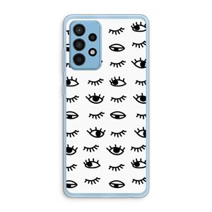 CaseCompany Eye pattern #2: Samsung Galaxy A52 Transparant Hoesje